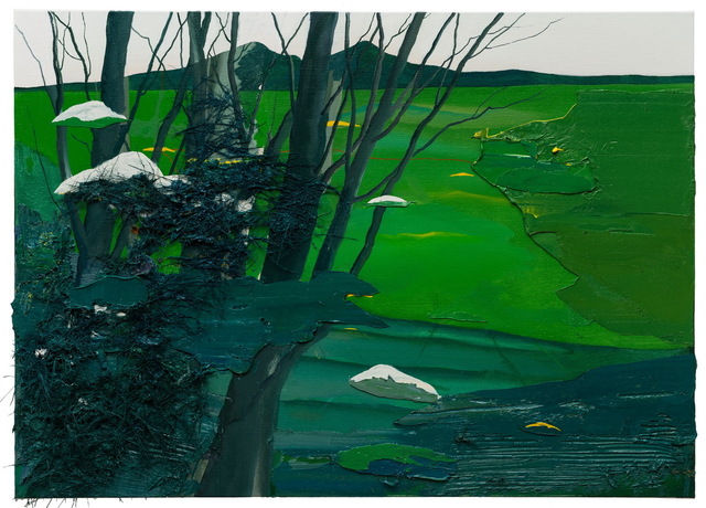 Yin Qi, ‘Faraway Mountains’, 2018, Painting, Oil on canvas, mixed media, Asia Art Center