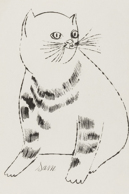 Andy Warhol, ‘Sam (from Twenty-five cats name(d) Sam and one blue pussy) (Feldman and Schellmann IV.61B)’, ca. 1954, Forum Auctions