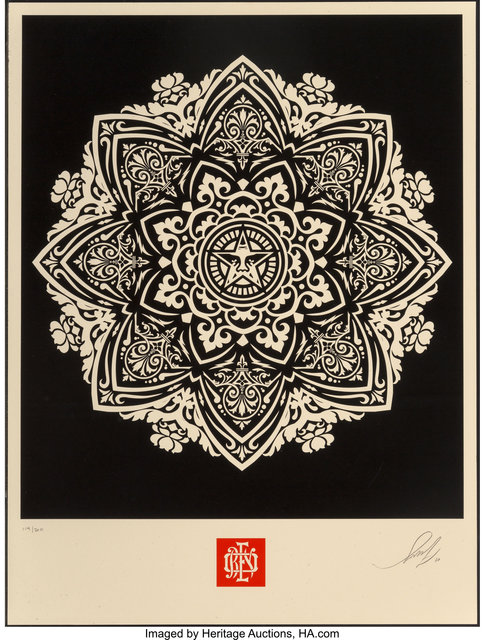 Shepard Fairey (OBEY), ‘Mandala Ornament 2 (Black and Cream) (two works)’, 2010, Heritage Auctions