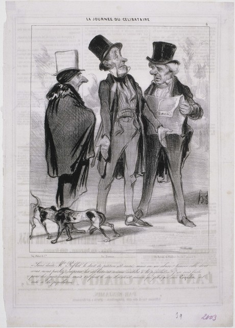 Honoré Daumier, ‘La Journee du Célibataire’, 1839, Phillips Collection