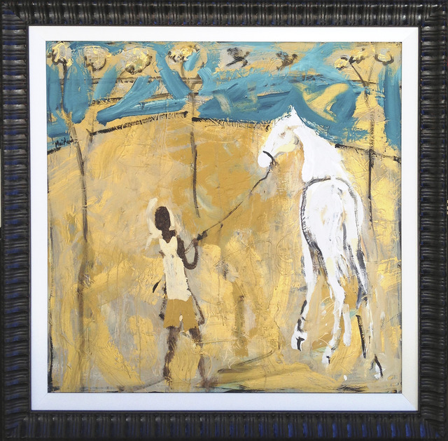 John Maitland, ‘Boy with white horse and turquoise sky’, 2013, Wentworth Galleries