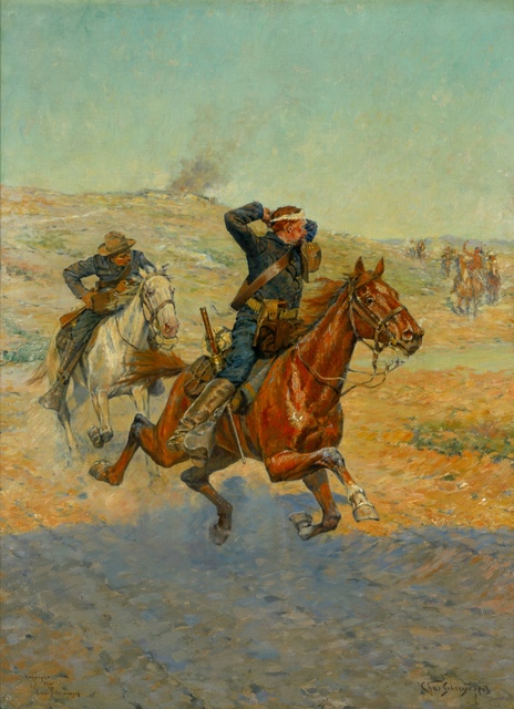 Charles Schreyvogel | Going for Reinforcements (1901) | Artsy