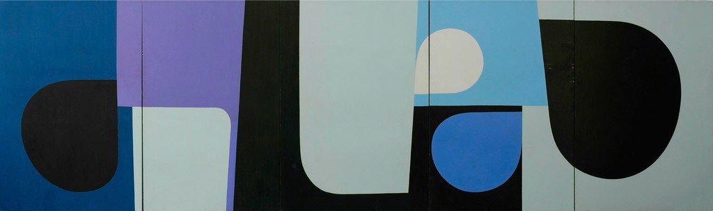 Ib Geertsen, Rumkomposition, 1954, oil on masonite, 600 x 180 cm, courtesy of the Ib Geertsen Foundation and Galleri Tom Christoffersen Ib Geertsen, Rumkomposition, 1954, oil on masonite, 600 x 180 cm, courtesy of the Ib Geertsen Foundation and Galleri Tom Christoffersen