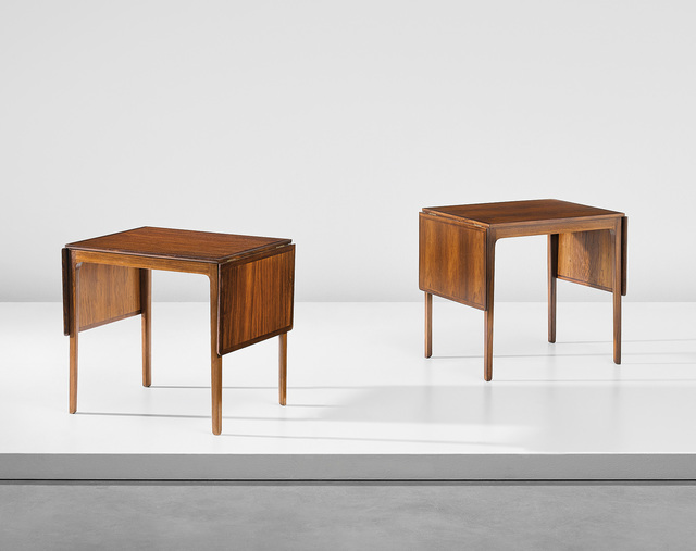 Ole Wanscher, ‘Pair of drop-leaf side tables, designed for the library of the Danish Institute of Science and Art, Rome’, Phillips