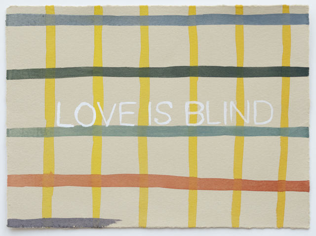 Julia Kuhl, ‘Domestic Textiles Series, Love Is Blind’, 2019, Drawing, Collage or other Work on Paper, Watercolor on paper, FROSCH&CO