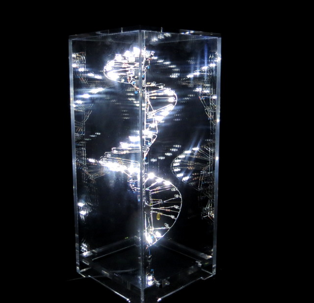 Alain Le Boucher, ‘DNA Good Vibration’, 2016, Sculpture, LED, wire, microchips, Galerie Olivier Waltman | Waltman Ortega Fine Art