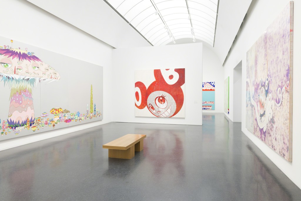 Installation view, Takashi Murakami: The Octopus Eats its Own Leg, MCA Chicago, June 6 – September 24, 2017. Photo: Nathan Keay, © MCA Chicago. Installation view, Takashi Murakami: The Octopus Eats its Own Leg, MCA Chicago, June 6 – September 24, 2017. Photo: Nathan Keay, © MCA Chicago.