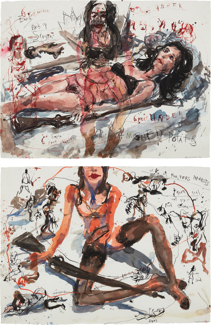 Brad Kahlhamer, ‘Two works: (i-ii) Urban Prarie Girls’, (i) 2005-(ii) 2004, Phillips