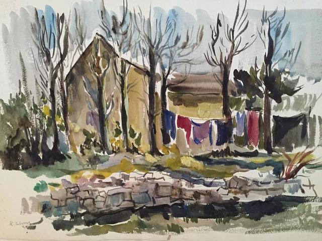 Katherine Librowicz, ‘Village Laundry Laying’, 20th Century, Lions Gallery