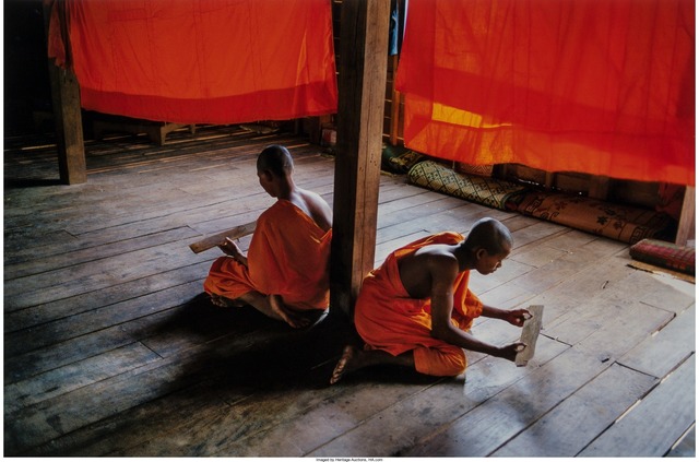 Steve McCurry, ‘Novice Monks Studying, Monastery, Angkor Wat’, 1999, Heritage Auctions