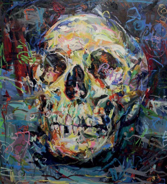 Paul Wright, ‘Bonehead (Skull) ’, 2017, Painting, Oil on linen, Maddox Gallery