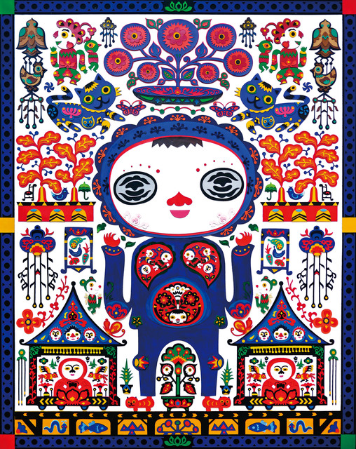 Jam WU, ‘PAPER-CUT DOLL – The Dream About Wearing Orange Tiger-head Shoes’, 2014, Liang Gallery