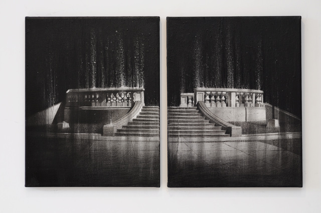 Daniel Rodríguez Collazo, ‘Diptych: Untitled’, 2019, Painting, Charcoal on canvas, ArteMorfosis - Cuban Art Platform