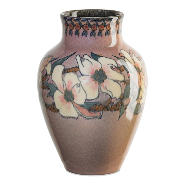 Sara Sax, ‘Rookwood, Ivory Jewel Porcelain Vase With Dogwood Blossoms (Uncrazed), Cincinnati, OH’, 1927, Rago