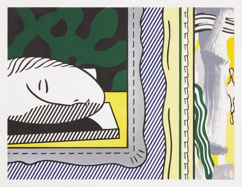 Roy Lichtenstein - Two Paintings: Sleeping Muse, from the Paintings series