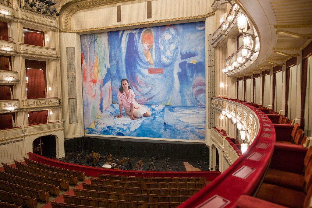 Dominique Gonzalez-Foerster, Helen & Gordon, Safety Curtain 2015/2016, Vienna State Opera, Copyright: museum in progress (www.mip.at), Photo: Andreas Scheiblecker Dominique Gonzalez-Foerster, Helen & Gordon, Safety Curtain 2015/2016, Vienna State Opera, Copyright: museum in progress (www.mip.at), Photo: Andreas Scheiblecker