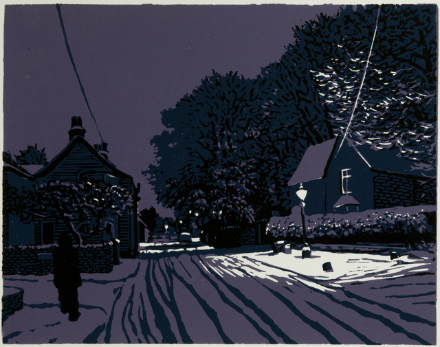 Joe Winkelman, ‘Old High Street’, Print, Linocut, Royal Society of Painter-Printmakers
