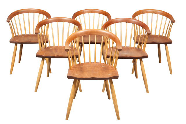 ‘Set of Six Thomas Moser Cherry Newport Dining Armchairs’, 2008, Design/Decorative Art, Doyle