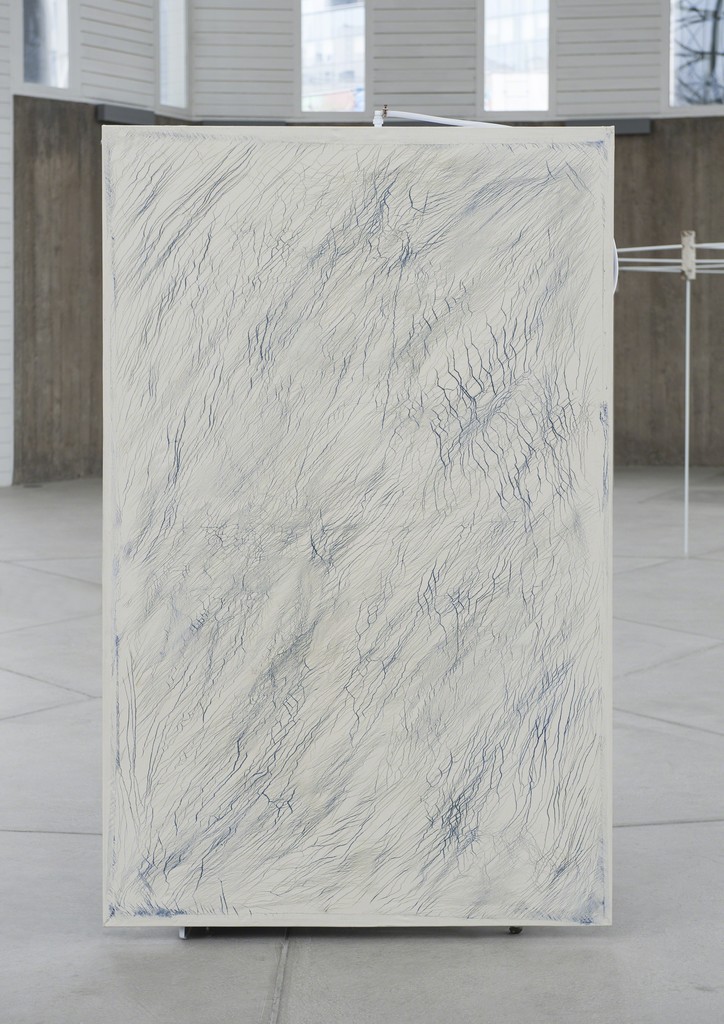 Dino Zrnec, Untitled, 2017, oil on canvas on shower box, 200x125cm Dino Zrnec, Untitled, 2017, oil on canvas on shower box, 200x125cm