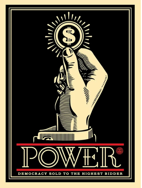 Shepard Fairey (OBEY), ‘Power Bidder’, 2015, Art for ACLU Benefit Auction