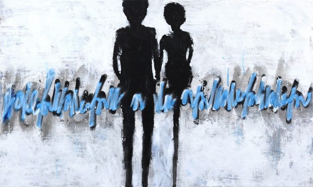 Amber Goldhammer, ‘Pop Song Lovers’, 2021, Painting, Acrylic, Latex, and Spray Paint on Canvas, Artspace Warehouse
