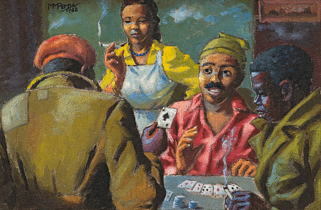 George Pemba, ‘The Card Players’, 1952, Strauss & Co