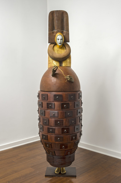 Cecilia Z. Miguez, ‘The Embroidery Lesson’, 20072019, Sculpture, Wood, bronze, found objects, plaster, gold leaf and oil paint, Louis Stern Fine Arts