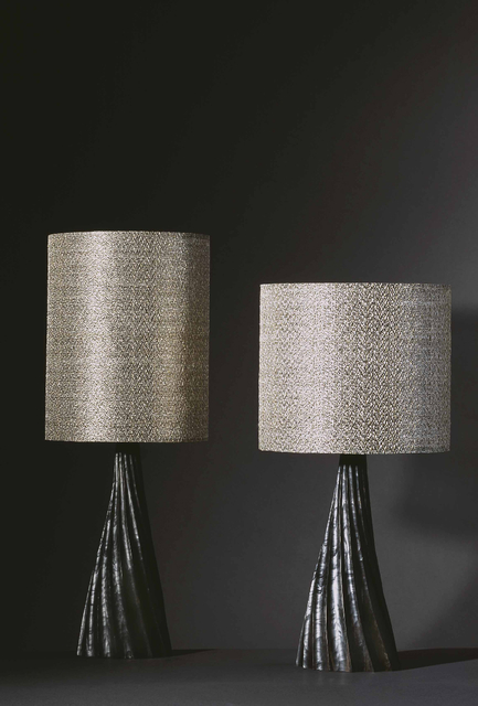 Anne and Vincent Corbiere, ‘Les Danseuse Lamps’, Design/Decorative Art, Ebony, metal, handwoven shade, Twenty First Gallery