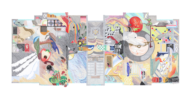 Dong Wan Kook, ‘Decalcomanie Life’, 2014, Drawing, Collage or other Work on Paper, Colored pencil on paper, GALLERY SU: