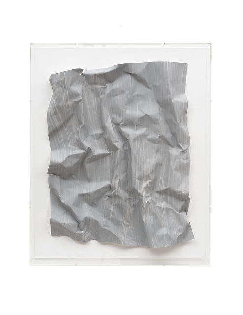 Özcan Kaplan, ‘Papierarbeit (kiesgrau) #3, April’, 2018, Drawing, Collage or other Work on Paper, Dispersion paint, ink, paper, FELD+HAUS
