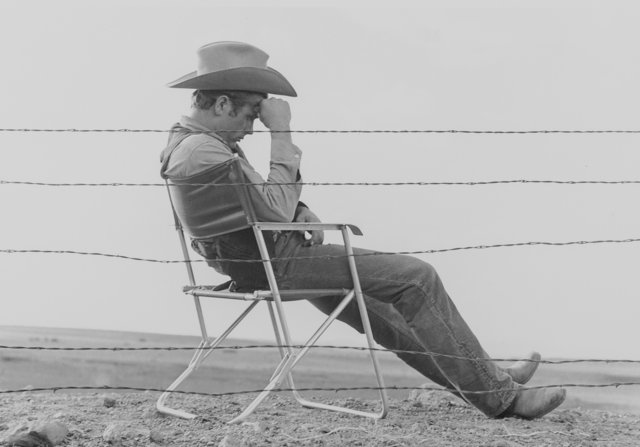 Frank Worth, ‘James Dean on set of Giant (two photographs)’, 1955, Heritage Auctions