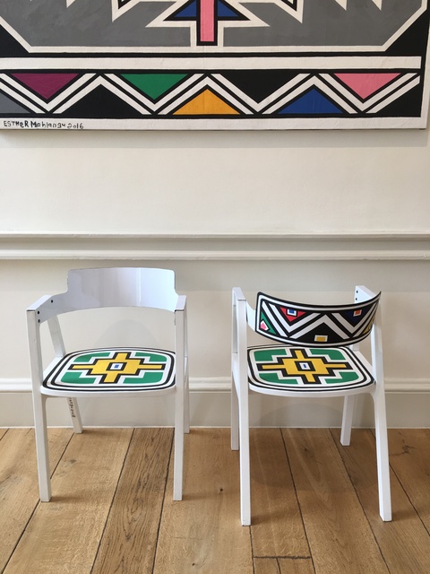 Esther Mahlangu, ‘Untitled’, 2018, Design/Decorative Art, Acrylic on chair, Malin Gallery