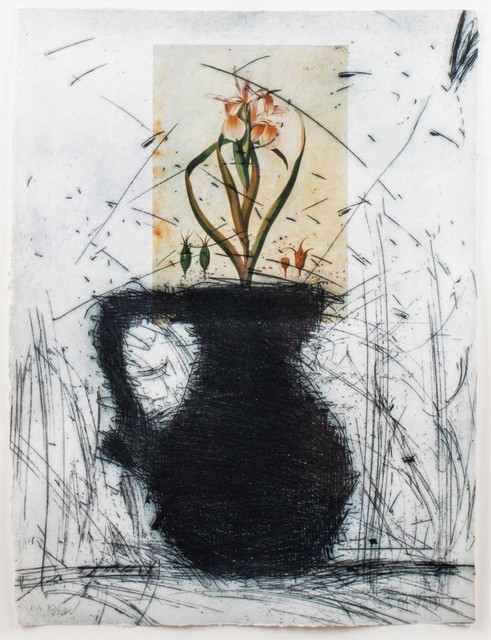 Manolo Valdés, ‘Flores III’, 1994, Print, Original etching with unique hand-coloring and collage, michael lisi / contemporary art