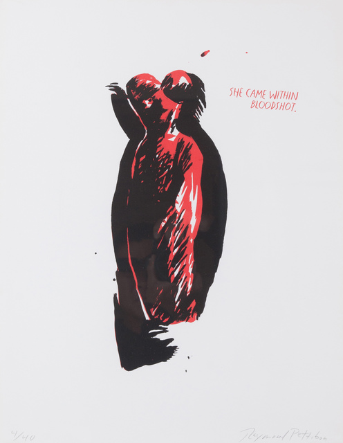 Raymond Pettibon, ‘Untitled (She Came Within Bloodshot)’, 1990, Print, Silkscreen, Robert Berman Gallery