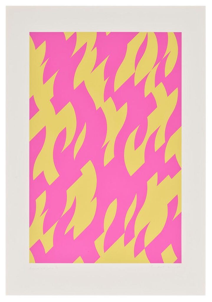 Bridget Riley - Magenta & Yellow