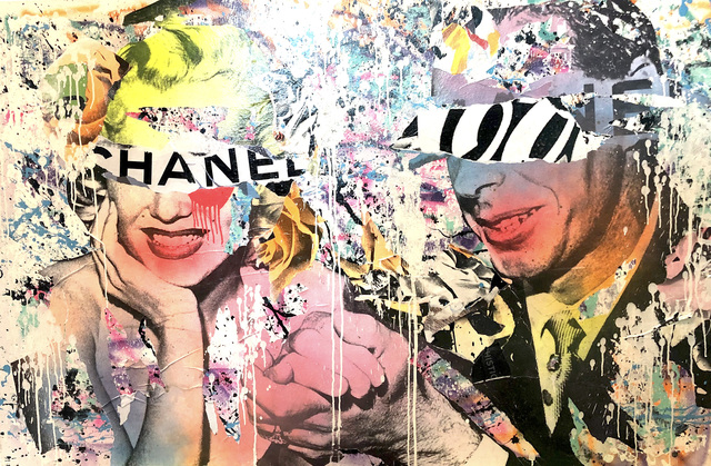 DAIN, ‘Coca Chanel’, 2019, Painting, Wheat-paste, acrylic and spray paint on canvas, Avant Gallery