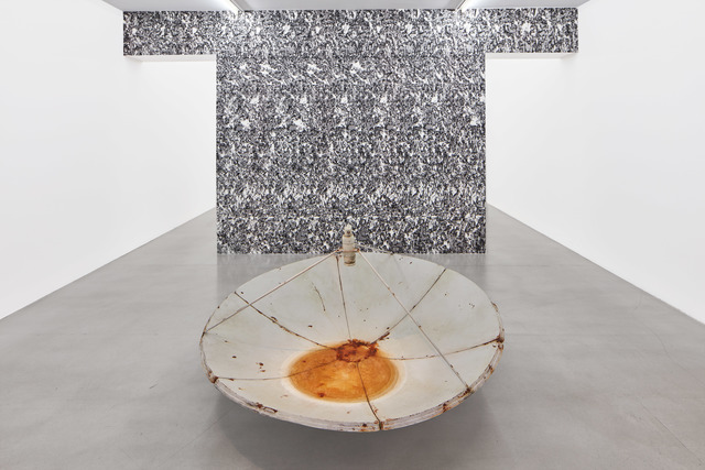 Christian Andersson, ‘Disc-shaped object’, 2018, Sculpture, Parabolic antenna, water, Galerie Nordenhake