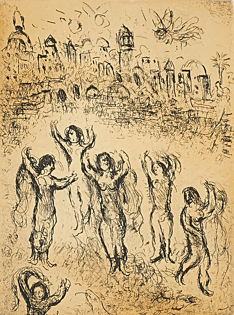 Marc Chagall, ‘Plate 30, from Psalms of David’, 1980, Print, Etching and aquatint in colors on wove paper (framed), Rago/Wright