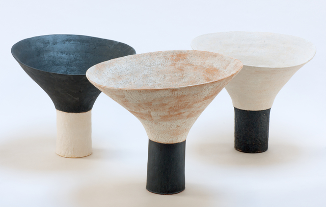 Shizue Imai, ‘Open Vessel’, 2015, Design/Decorative Art, Handbuilt stoneware bowl with colored glaze body and grackle glaze stem, Cocobolo Design