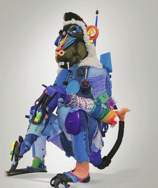 Gilles Cenazandotti, ‘Blue Baboon’, 2015, Sculpture, Structure in Polyurethane Cover with Objects Lost and Found from the Sea, Contessa Gallery