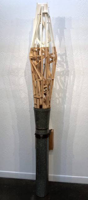 Trent Burkett, ‘Extrude’, 2016, Sculpture, Marble, paint, wood, metal, found object & dammar resin, JAYJAY