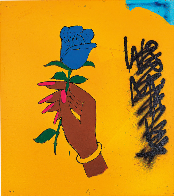 Awol Erizku, ‘Tell Me The Price’, 2017, Painting, Acrylic and spray paint on panel, Phillips