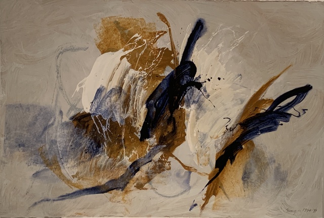 Cleve Gray, ‘"White Dance"’, 1997, Painting, Acrylic on stiff Arches paper, Anders Wahlstedt Fine Art