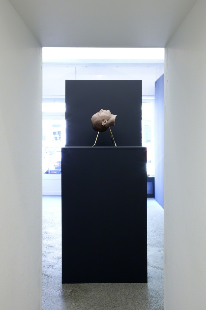 Installation shot with 'Untitled' (2007, 49 x 29 x 29 cm), wax, epoxy resin, paint and brushes) at Straßen-Salon; photo: Lukas Heibges Installation shot with 'Untitled' (2007, 49 x 29 x 29 cm), wax, epoxy resin, paint and brushes) at Straßen-Salon; photo: Lukas Heibges
