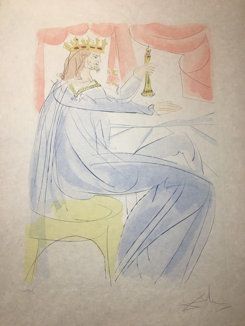 Salvador Dalí, ‘King Solomon’, 1975, Drawing, Collage or other Work on Paper, Original Engraving + Color, Dali Paris