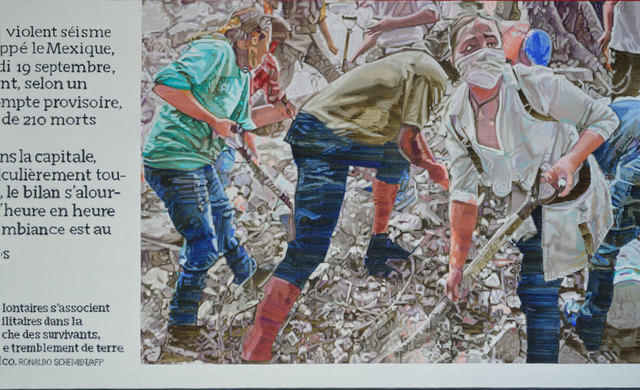 simeón saiz ruiz, ‘TERREMOTO DE MÉJICO (segunda versión)’, 2018, Painting, Oil on linen, F2 Galería