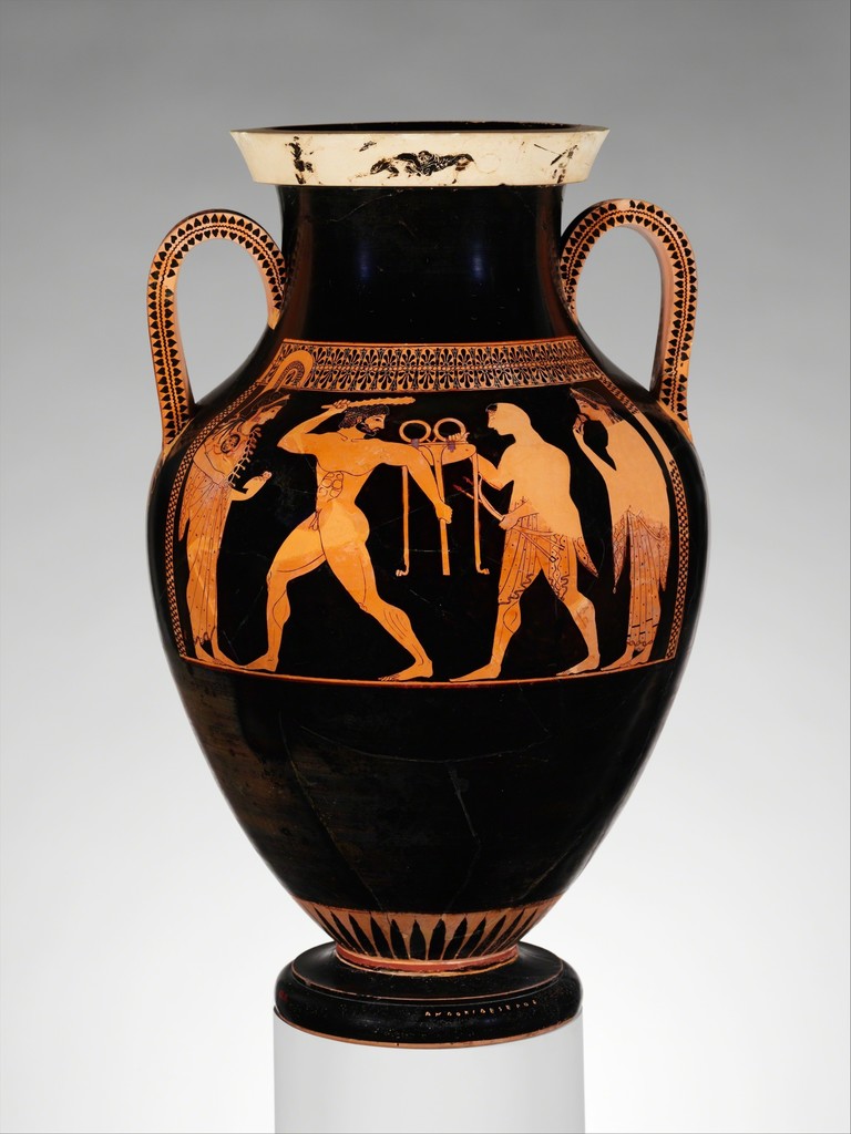 red figure amphora with musical scene red figure amphora with musical scene