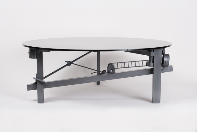 Emmett Moore, ‘"ISCTL" Table’, 2015, Design/Decorative Art, Maple, Steel, Nylon, Glass, Enamel, Patrick Parrish Gallery