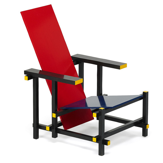 Gerrit Thomas Rietveld, ‘Red Blue chair, Italy’, 1980s, Rago/Wright