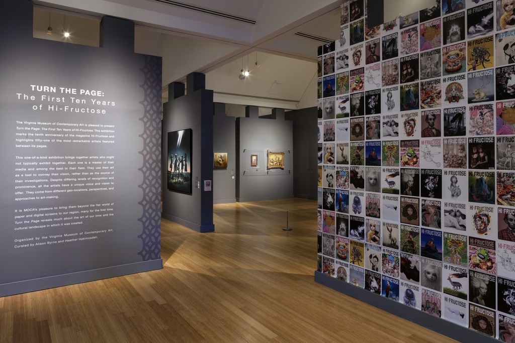 Turn the Page: The First Ten Years of Hi-Fructose at the Virginia Museum of Contemporary Art. Photo by Glen McClure Turn the Page: The First Ten Years of Hi-Fructose at the Virginia Museum of Contemporary Art. Photo by Glen McClure